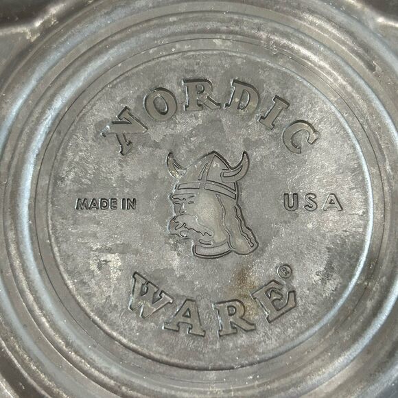 Nordic Ware Mini Pancake Pan 10in Cast Aluminum Insect Bugs Pattern 7 Cavity - Picture 5 of 10